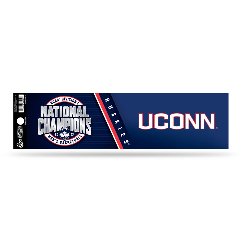UConn Huskies 2024 NCAA Men's Basketball Champs Bumper Sticker