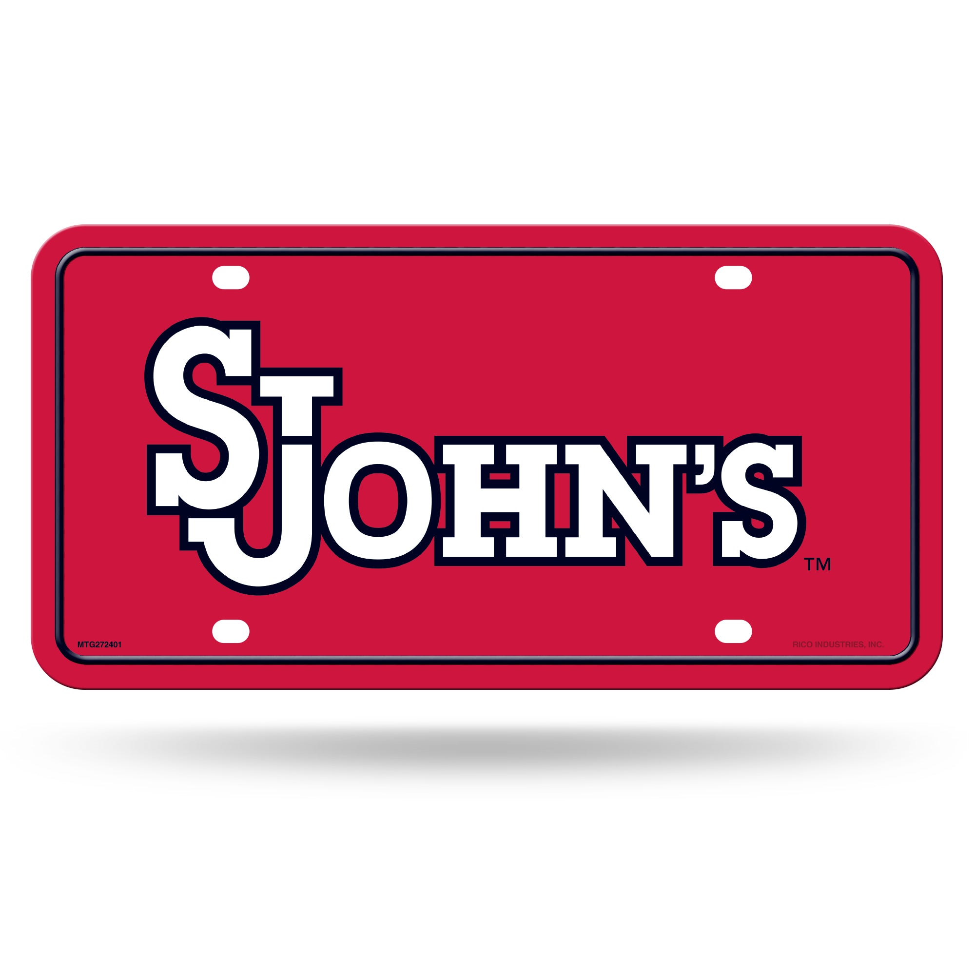 St. John's Red Storm Metal Auto Tag