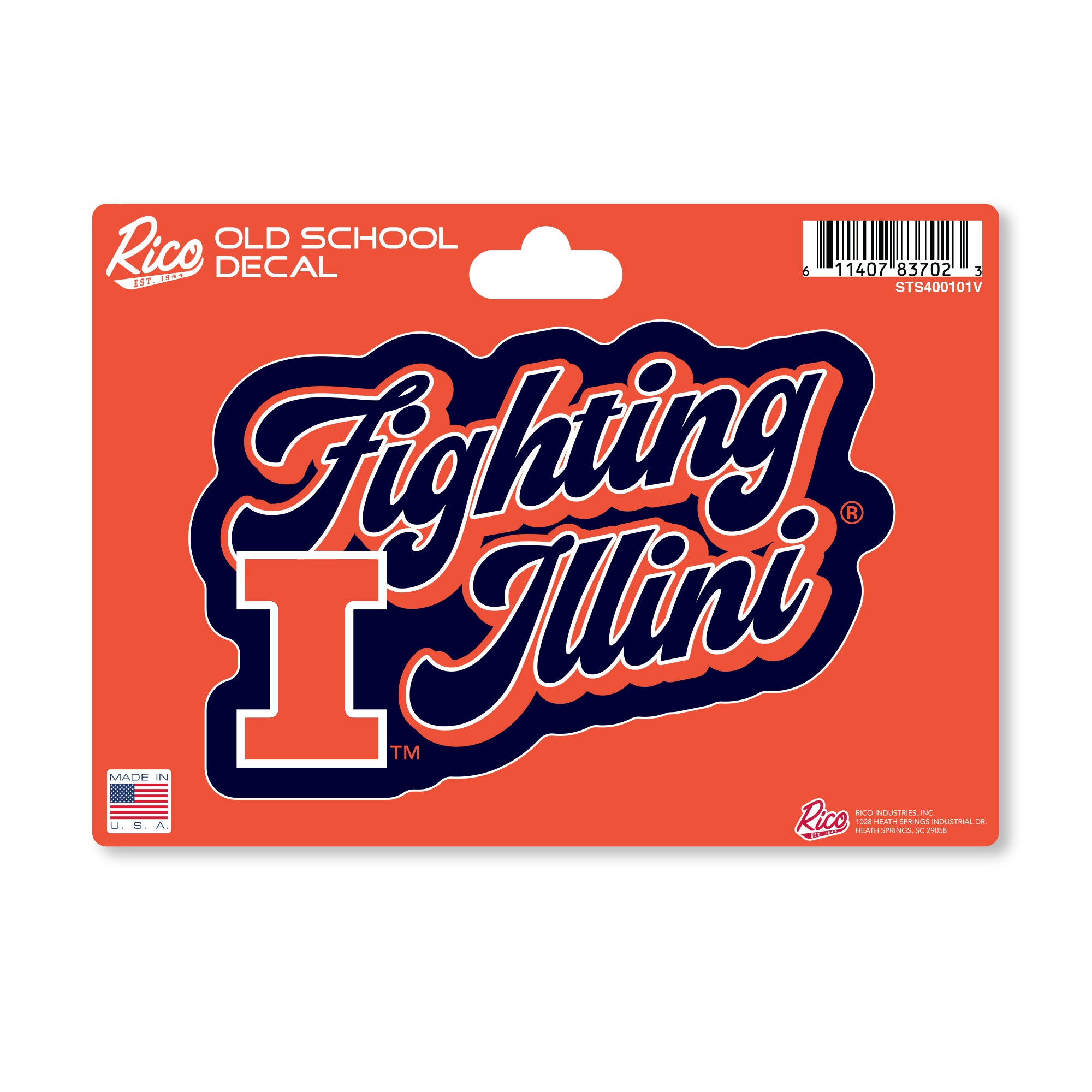 Illinois Fighting Illini 4x6 Foot Block I Flag - Officially Licensed College Flag