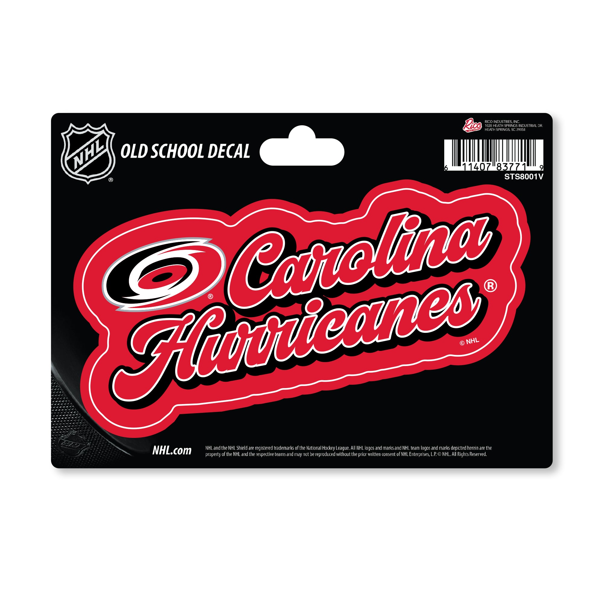 Carolina Hurricanes 4 X 6 Vintage Decal 