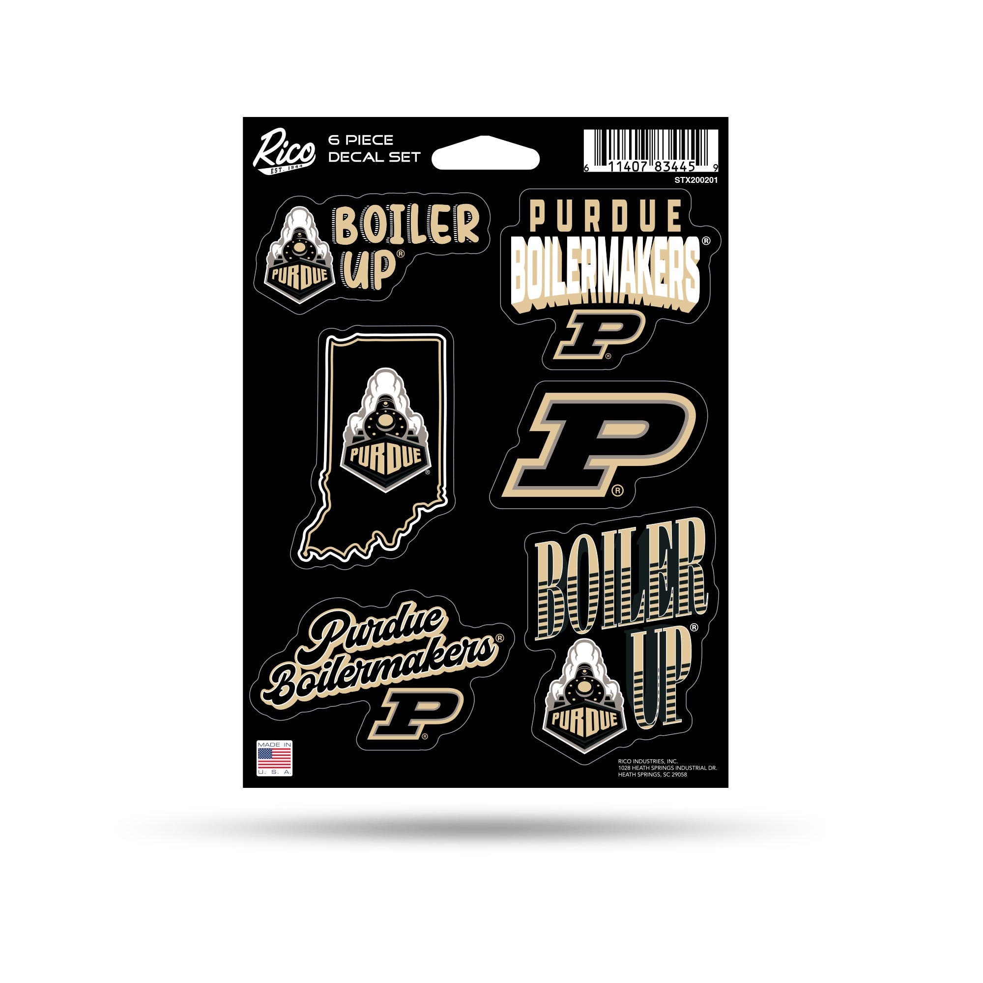 Rico Industries NCAA Pitt Panthers 6-Piece Decal Set – Durable Vinyl, Easy Peel & Stick, 5x7 Inch Sheets