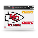 # 1 Dad Chiefs  Team Magnet Set