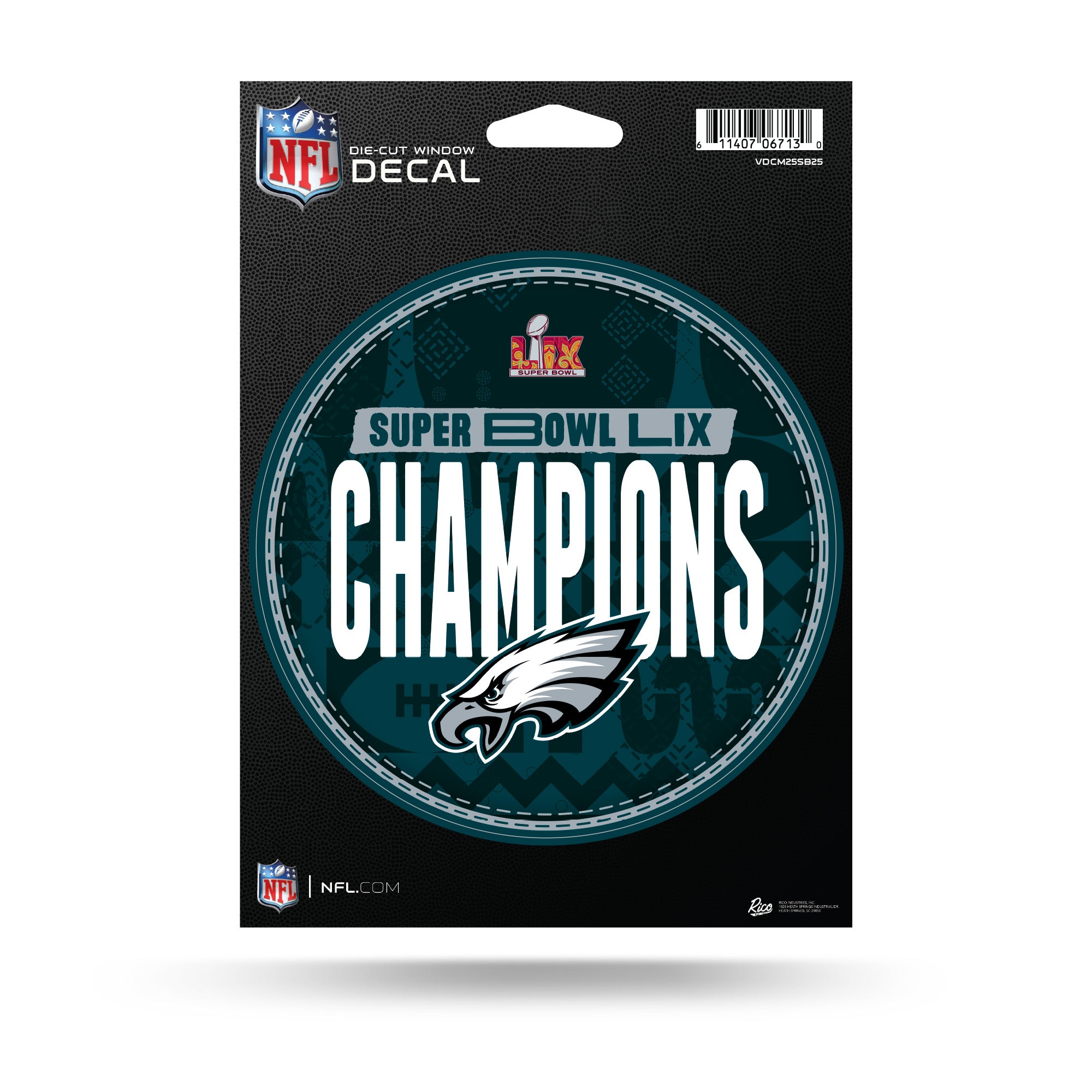 Philadelphia Eagles 2025 Super Bowl LIX Champions Medium Die Cut Decal