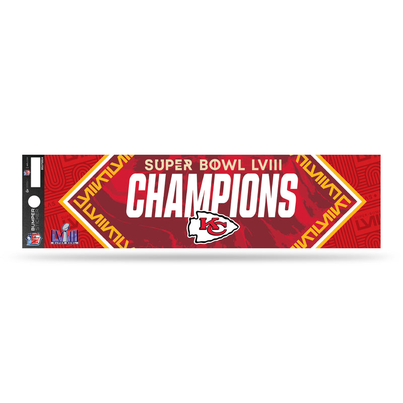 Chiefs 2024 Super Bowl LVIII Champions Bumper Sticker