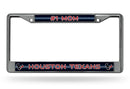 # 1 Mom Texans Glitter Chrome Frame