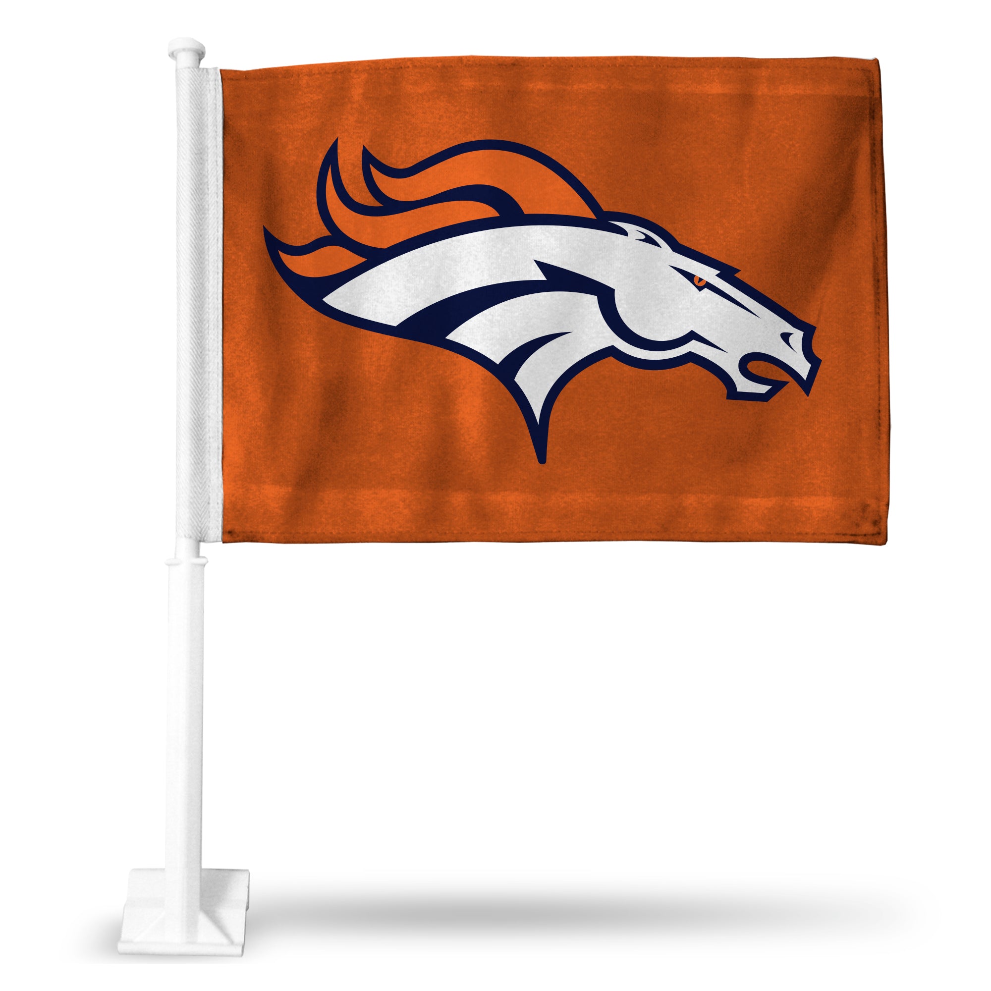 NFL Denver Broncos Double Sided Car Flag - 16' x 19' - Strong Pole tha