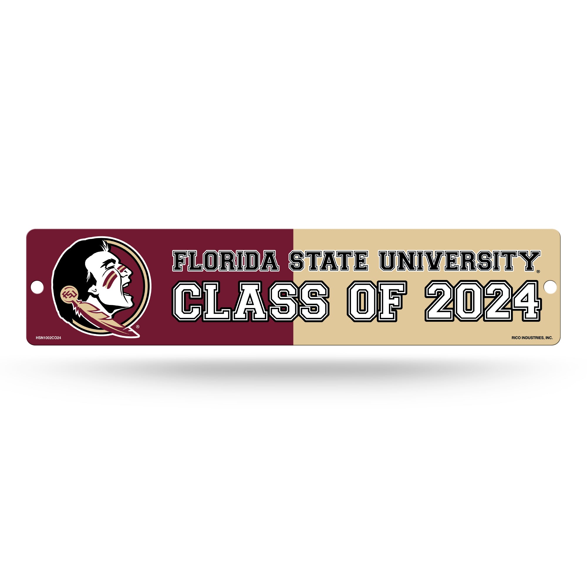 Florida State Class Of 2024 Plastic Street Sign 4X16"