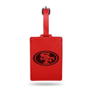 49ers Team Color Laser Engraved Luggage Tag - Red