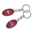 49ERS 2024 Super Bowl LVIII Bound Metal Spinner Keychain