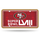 49ERS 2024 Super Bowl LVIII Bound Metal Auto Tag