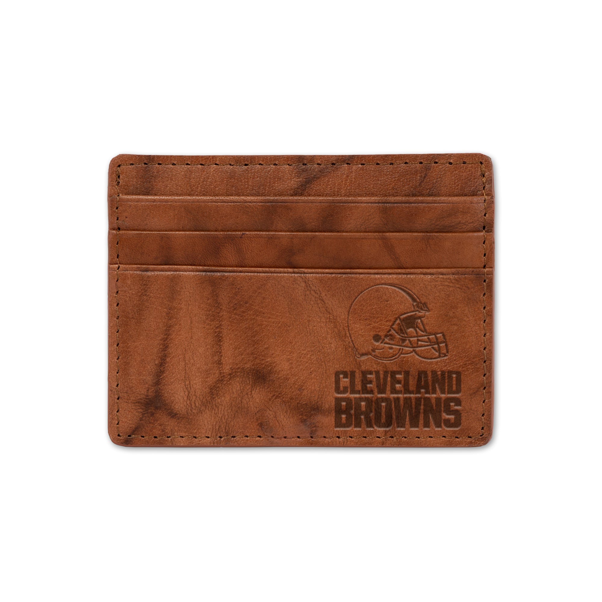 Browns Embossed Genuine Leather Credit Card Wallet