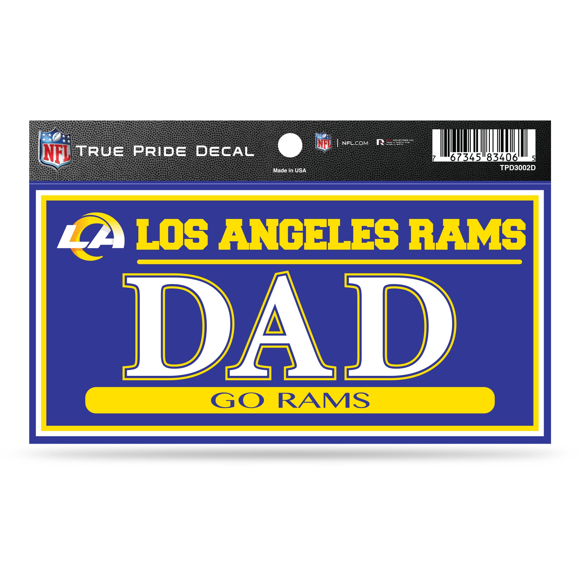 LA Rams True Pride Decal (3' X 6') - Dad