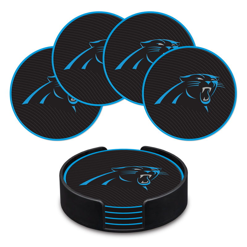 Carolina Panthers 4" Molded PVC Coaster (4-Pack)