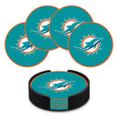 Miami Dolphins 4" Molded PVC Coaster (4-Pack)