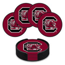 South Carolina Gamecocks 4" Molded PVC Coaster (4-Pack)