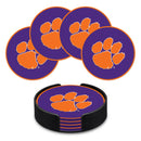 Clemson Tigers 4" Molded PVC Coaster (4-Pack)