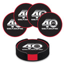 RFK Racing 40 Seasons 4 Pack PVC Coaster Set with Holder