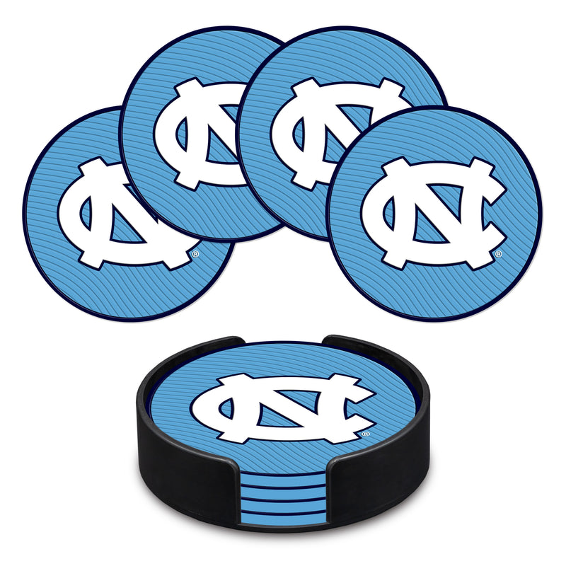 North Carolina Tar Heels 4" Molded PVC Coaster (4-Pack)