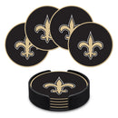 New Orleans Saints 4" Molded PVC Coaster (4-Pack)