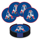 New England Patriots Retro Logo Molded PVC Coasters - 4 Pack