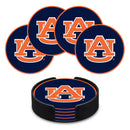 Auburn Tigers 4" Molded PVC Coaster (4-Pack)