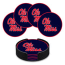 Mississippi Rebels 4" Molded PVC Coaster (4-Pack)