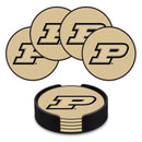 Purdue Boilermakers 4" Molded PVC Coaster (4-Pack)