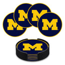 Michigan Wolverines 4" Molded PVC Coaster (4-Pack)