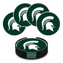 Michigan State Spartans 4" Molded PVC Coaster (4-Pack)