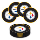 Pittsburgh Steelers 4" Molded PVC Coaster (4-Pack)