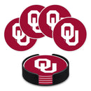 Oklahoma Sooners 4" Molded PVC Coaster (4-Pack)