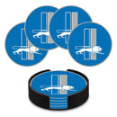 Detroit Lions Retro Logo Molded PVC Coasters - 4 Pack