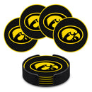 Iowa University 4" Molded PVC Coaster (4-Pack)