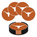 Texas Longhorns 4" Molded PVC Coaster (4-Pack)