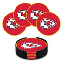 Kansas City Chiefs 4" Molded PVC Coaster (4-Pack)