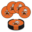 Cleveland Browns Retro Logo Molded PVC Coasters - 4 Pack