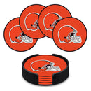 Cleveland Browns 4" Molded PVC Coaster (4-Pack)