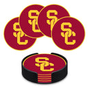 Southern California Trojans 4" Molded PVC Coaster (4-Pack)