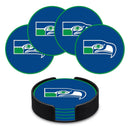 Seattle Seahawks Retro Logo Molded PVC Coasters - 4 Pack