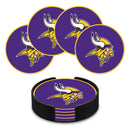 Minnesota Vikings 4" Molded PVC Coaster (4-Pack)