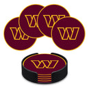 Washington Commanders 4" Molded PVC Coaster (4-Pack)