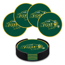 North Dakota State 4" Molded PVC Coaster (4-Pack)