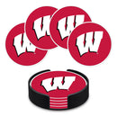 Wisconsin Badgers 4" Molded PVC Coaster (4-Pack)