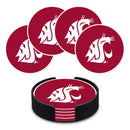 Washington State Cougars 4" Molded PVC Coaster (4-Pack)