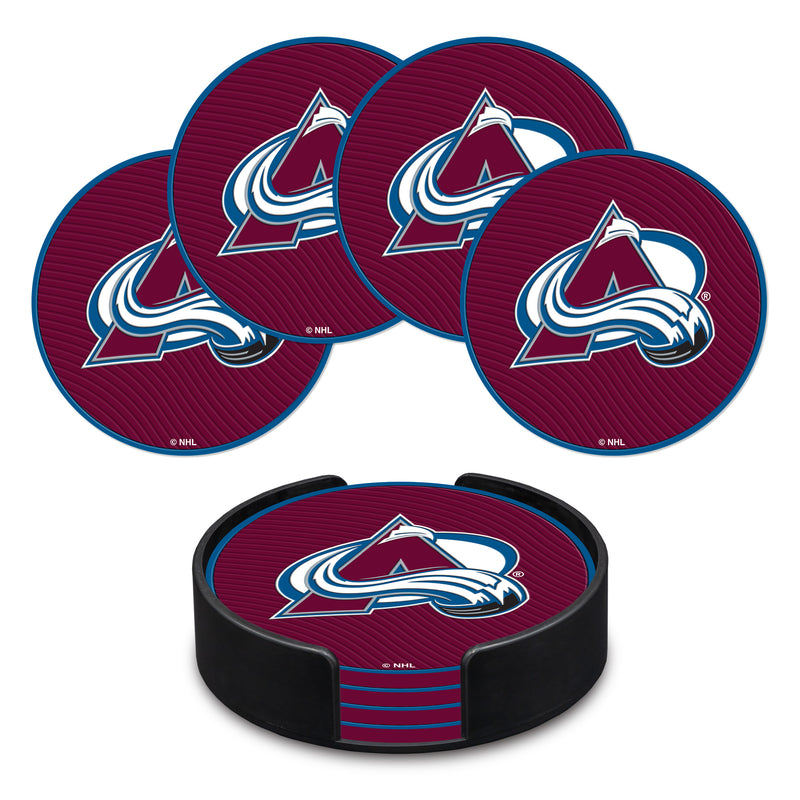 Colorado Avalanche 4" Molded PVC Coaster 4-Pack