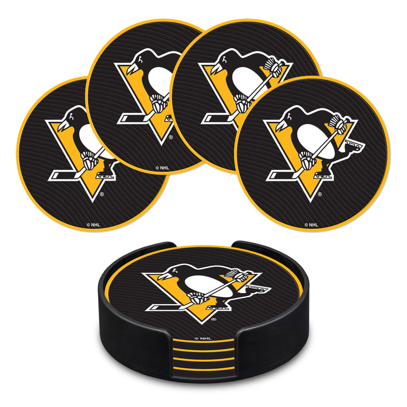 Pittsburgh Penguins 4" Molded PVC Coaster 4-Pack