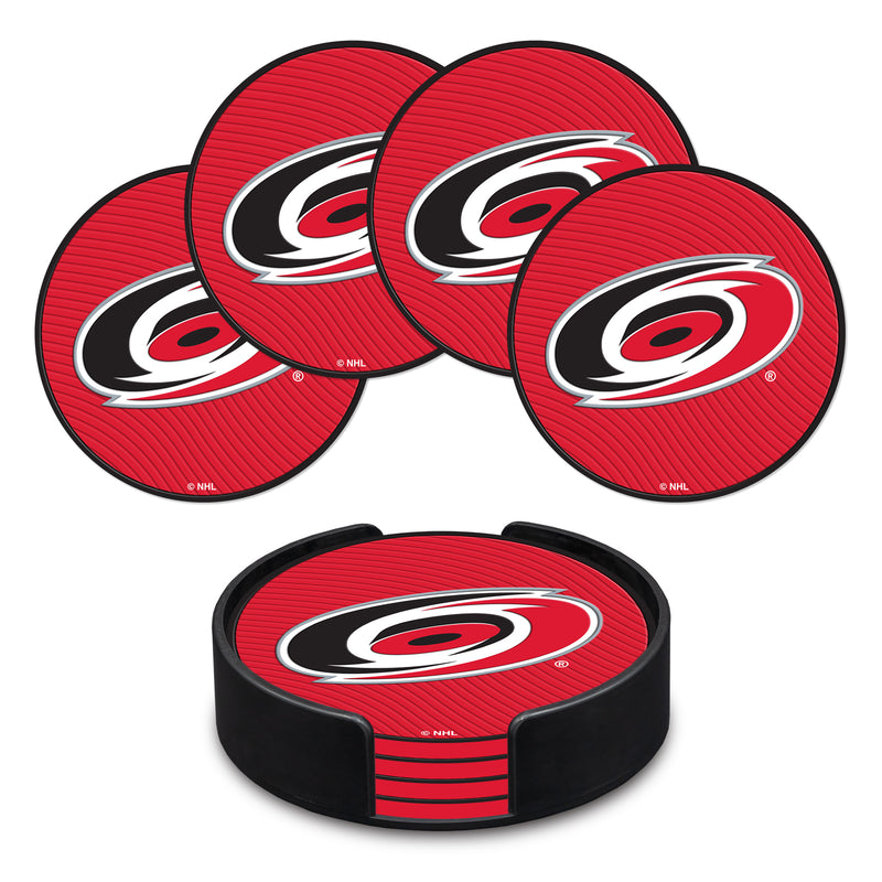 Carolina Hurricanes 4" Molded PVC Coaster 4-Pack