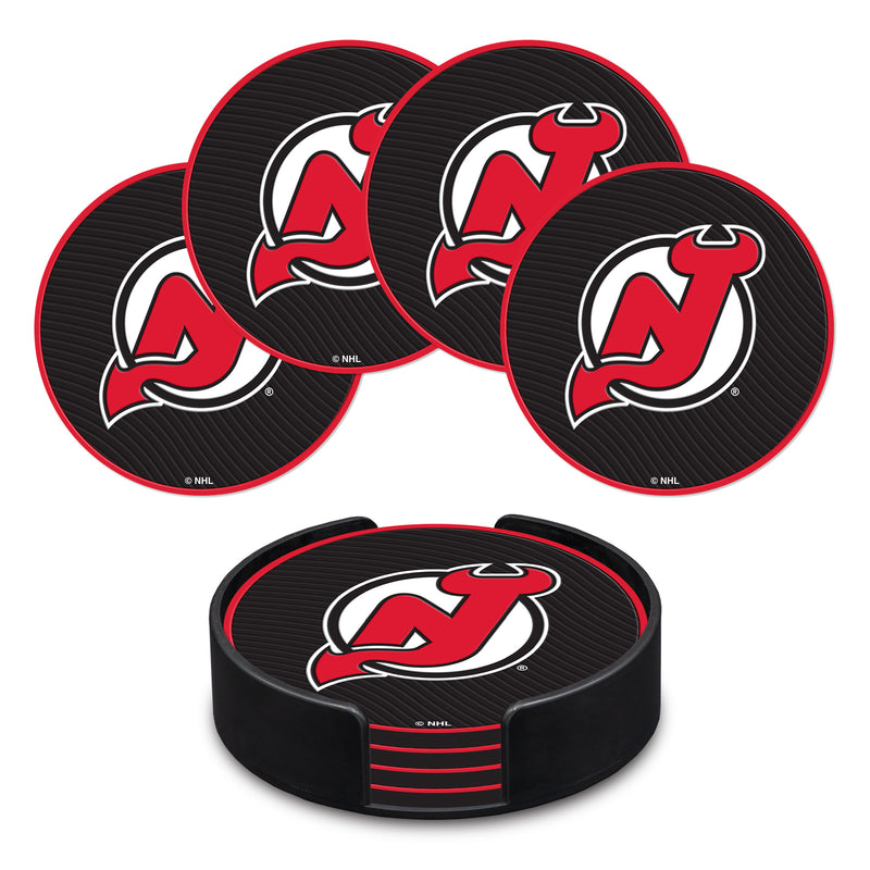 New Jersey Devils 4" Molded PVC Coaster 4-Pack