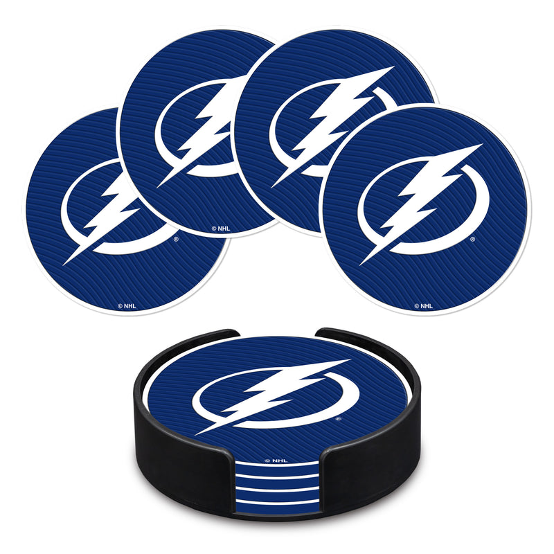 Tampa Bay Lightning 4" Molded PVC Coaster 4-Pack