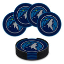 Minnesota Timberwolves 4" Molded PVC Coaster 4-Pack